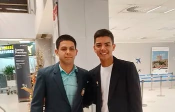 Los golfistas Ezequiel Cabrera y Héctor Ortega en Puerto Rico.