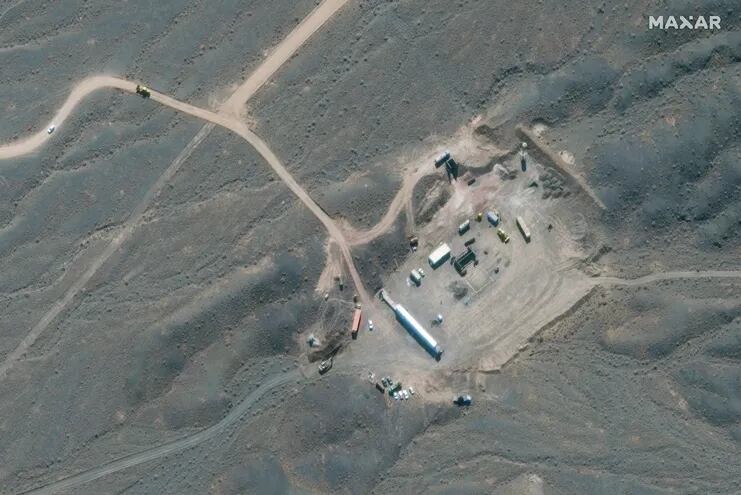 Imagen de satélite que muestra la planta nuclear de Natanz, en Irán.