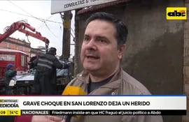 Grave choque en San Lorenzo deja un herido