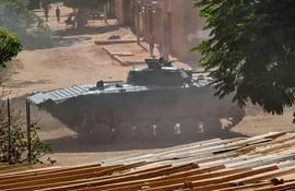 Un tanque del Ejército de Sudán en Jartum, el pasado 21 de mayo.