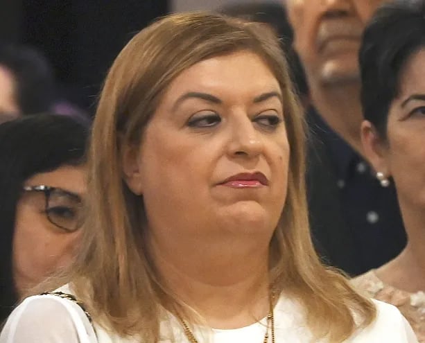 Sandra Quiñónez, fiscala general del Estado saliente.