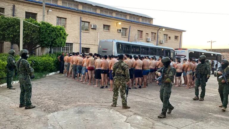 Llegan 90 presos a la penitenciaría de Concepción tras operativo Veneratio