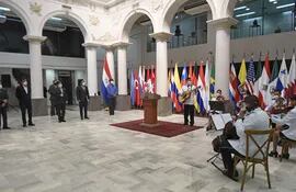 La sede del Ministerio de Relaciones Exteriores albergó hoy a la conferencia de presentación de avances sobre la candidatura de la guarania ante la Unesco.
