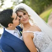 Camila Ocampos y Oscar Iberbuden, se casaron.