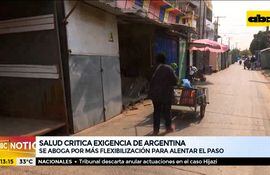 Salud critica exigencia de Argentina para reapertura de fronteras