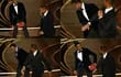Un collage del momento en que el actor Will Smith se acerca al actor Chris Rock para abofetearlo, en plena ceremonia de entrega de los Óscar.