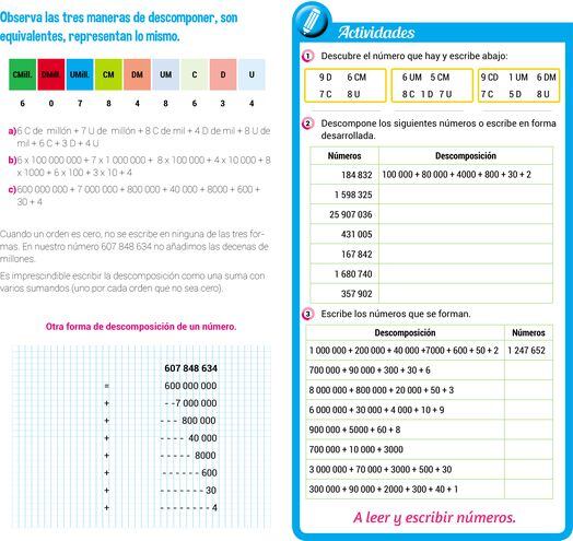 Descomposición de números naturales - Escolar - ABC Color
