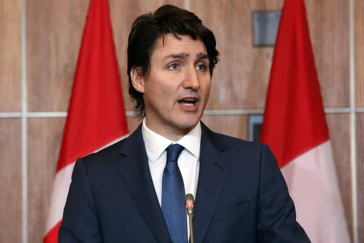 Fotografía de archivo: el primer ministro canadiense, Justin Trudeau, habla durante una conferencia de prensa en Ottawa, Ontario, Canadá.