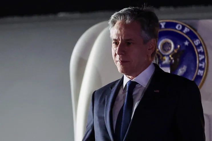 El secretario de Estado de Estados Unidos, Antony Blinken, llegó este jueves a Buenos Aires.