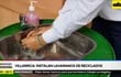 Villarica: Instalan lavamanos de reciclados