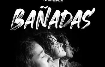 Afiche promocional de la obra "Bañadas".