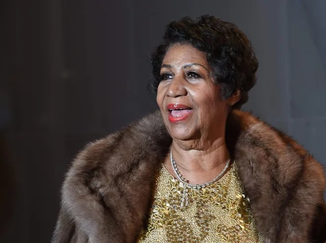 US singer Aretha Franklin poses on the red carpet before the 38th Annual Kennedy Center Honors in Washington, DC,