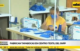 Fabrican tapabocas en centro textil del SNPP