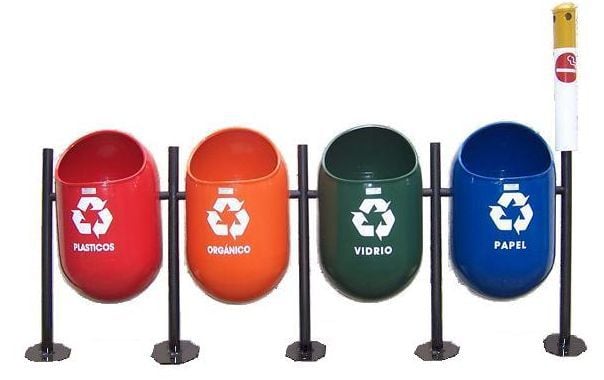 colores de basureros reciclaje