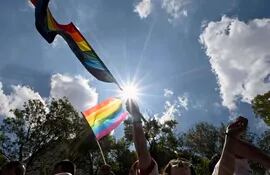 Participantes en una marcha del Orgullo Gay en Ciudad de México, el pasado sábado.