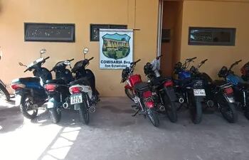 Las motocicletas incautadas fueron enviadas a la sede la comisaría 8ª de esta ciudad