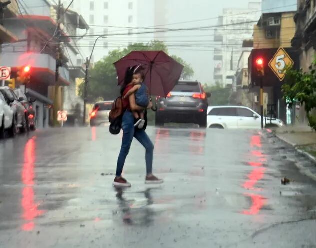 Lluvias en Asunción.