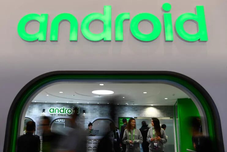 El estand de Android en el Mobile World Congress (MWC) en Barcelona.