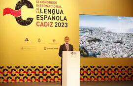 El rey Felipe durante la inauguración de la IX edición del Congreso Internacional de la Lengua Española (CILE)