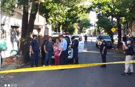 El presunto sicariato ocurrió esta mañana en barrio Obrero.