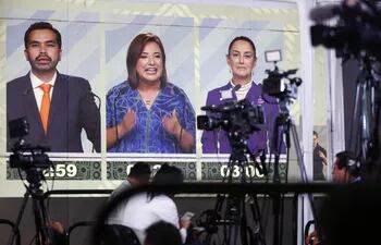 Los tres candidatos presidenciales mexicanos para los comicios del 2 de junio.