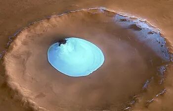 La Vastitas Borealis, en el planeta Marte, en una fotografía distribuida por la Agencia Espacial Europea.