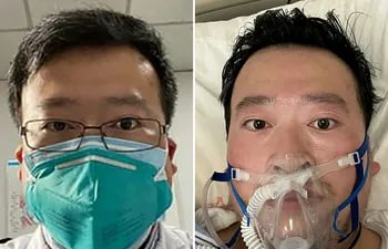 El médico chino Li Wenliang, quien denuncia el coronavirus, cuya muerte fue confirmada el 7 de febrero en el Hospital Central de Wuhan en Wuhan.