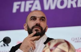 Walid Regragui, entrenador de Marruecos, en la víspera del partido por el tercer puesto del Mundial Qatar 2022 ante Croacia.