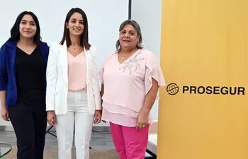 Cynthia Barrios, María José Amarilla y María del Carmen Sosa fueron las expositoras del programa “Empowered Woman” de Prosegur.