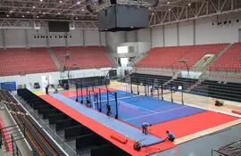 Así luce el impecable court central del World Padel Tour (WPT) Asunción, en el estadio Arena SND.
