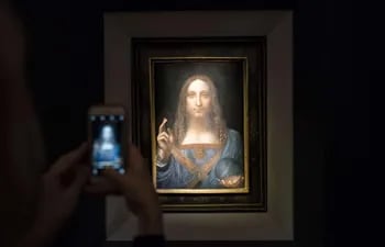 Imagen del "Salvator mundi", considerado "el cuadro más caro del mundo".
