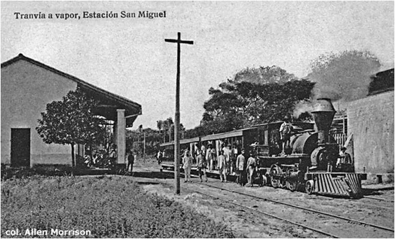 La Estación San Miguel del tranvía al San Lorenzo, ubicada en las inmediaciones de la ANDE.