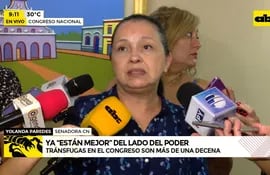 Yolanda sobre tránsfugas del Congreso: “la ofensa es para el pueblo paraguayo”