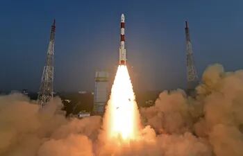 Imagen cedida por la agencia espacial de la India, ISRO (por sus siglas en inglés).