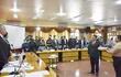 El nuevo gobernador de Itapúa, Christian Brunaga, jura ante el pleno de la Junta Departamental de Itapúa.