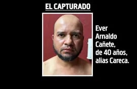 Ever Arnaldpo Cañete, alias Careca, supuesto coordinador del atentado contra el jefe del Comando Tripartito.