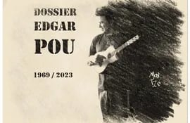 In Memoriam Edgar Pou (Edgardo Cazal Figueredo, 1969 - 2023). Afiche by Mon Tzé.