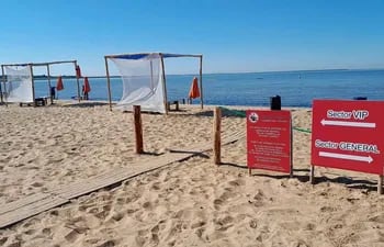 La playa Pirayú fue sectorizada. En área “Vip”  imponen pagos para entrar con bebidas y accesorios.
