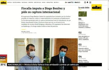 Fiscalía imputa a Diego Benítez y pide su captura internacional