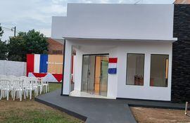 El nuevo local construido por la comisión directiva de la Junta de Saneamiento de San Juan Nepomuceno.