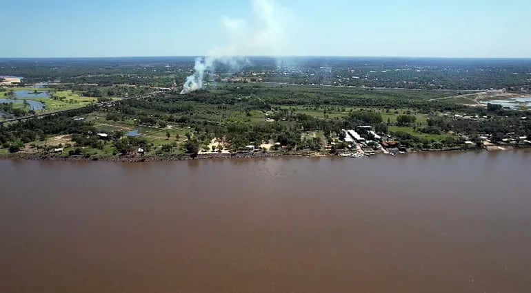 Vista aérea de una porción del terreno a ser despojado al Estado paraguayo mediante una ley propuesta por el senador Bachi Núñez.