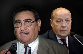 Imagen del exministro Antonio Fretes y el actual presidente del Poder Judicial, César Diesel, ambos vinculados a aseguradoras adjudicadas con millonarias licitaciones.