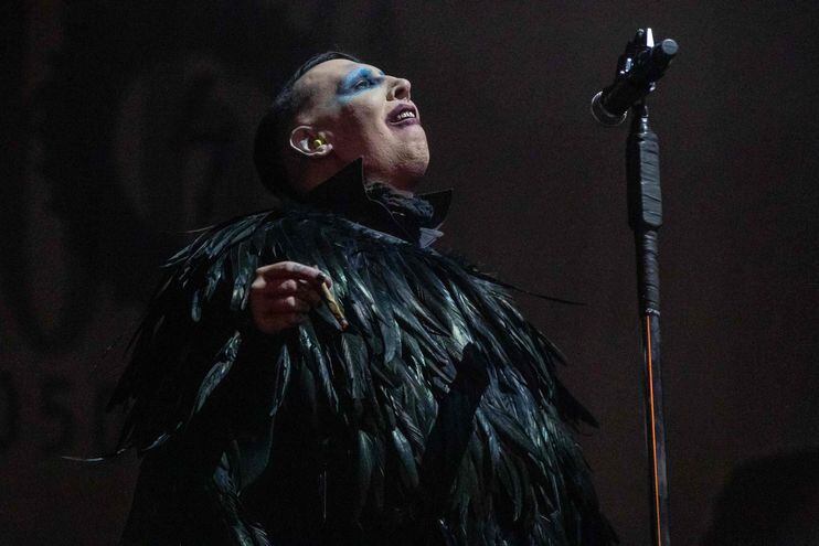 Marilyn Manson actúa en el Astroworld Festival en Houston, Texas.