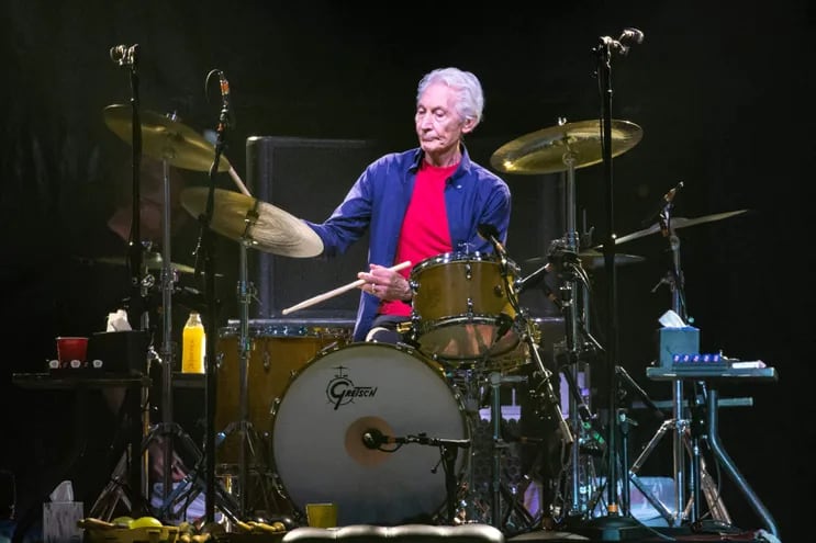 Charlie Watts en una fotografía del año 2019, en el marco de la gira "No Filter" de los Rolling Stones. El músico falleció hoy a los 80 años.
