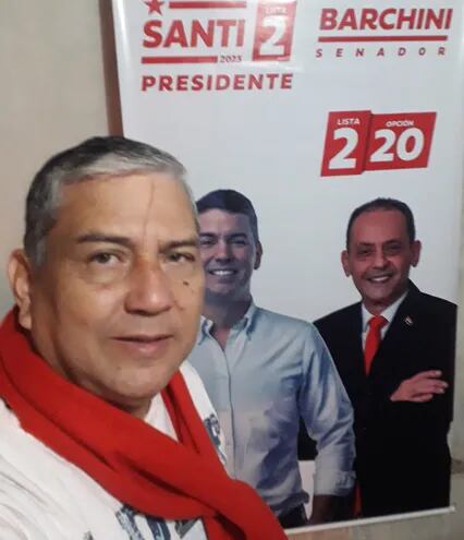 Cuando el seccionalero Celso Benjamín Ozuna Riveros hacía campaña por la candidatura de Ángel Barchini a la senaduría y de Santiago Peña a la presidencia.