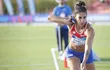 Camila Pirelli, atleta paraguaya, durante el lanzamiento de peso en el Campeonato Iberoamericano de Atletismo Alicante 2022 en el municipio español de La Nucía.