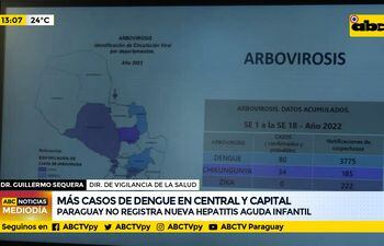 Más casos de dengue en central y capital
