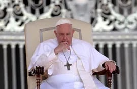 El Papa Francisco, durante una audiencia general semanal en la Plaza de San Pedro del Vaticano este miércoles.