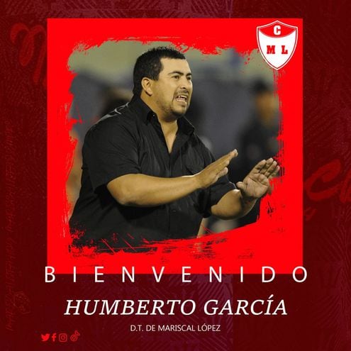 El ex director técnico de Ameliano, Humberto García (48 años), presentado como flamante entrenador del Mariscal López de Carapeguá.