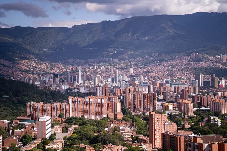 Vista de la ciudad de Medellín, en Colombia.